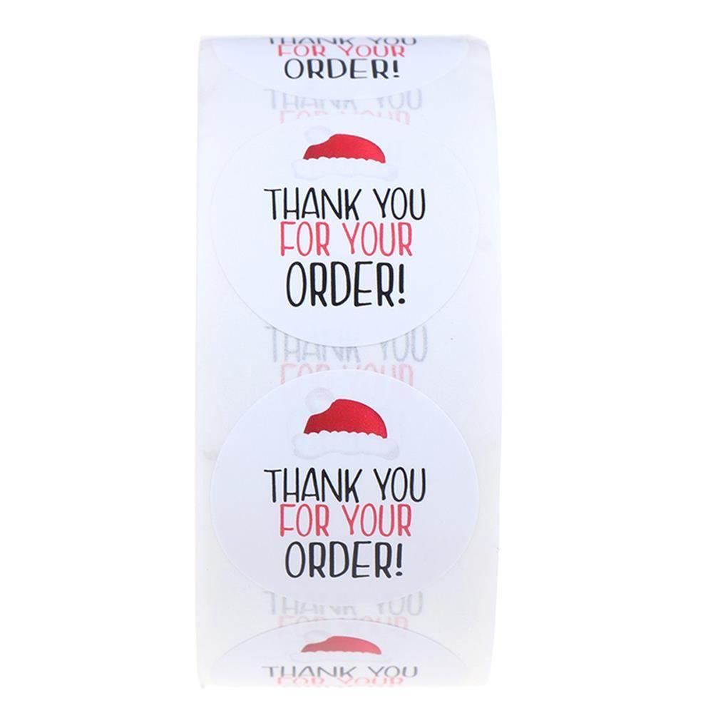 Nhãn Dán Hộp Quà In Chữ Thank You For Your Order DIY