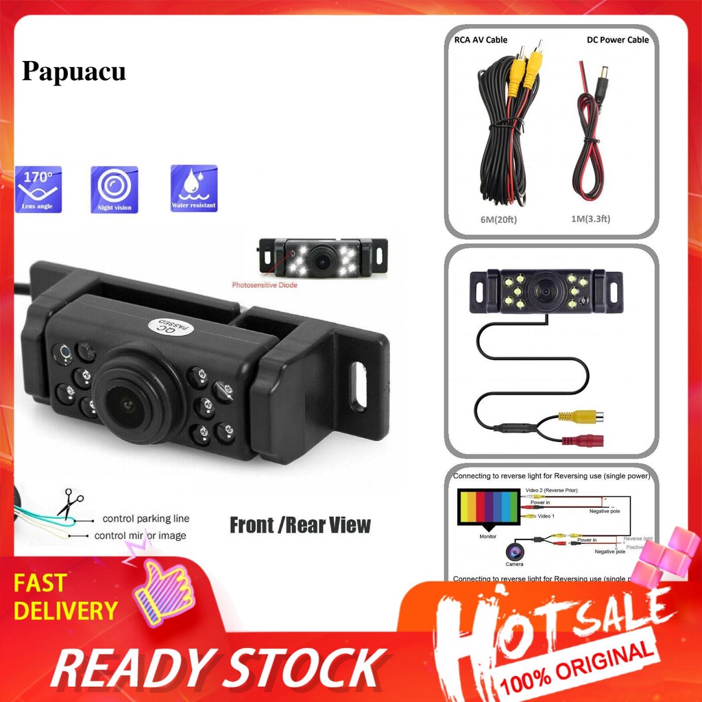 Camera trước/ sau chống thấm nước 12V tầm nhìn ban đêm cho SUV
