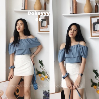 Áo 2 dây trễ vai bèo