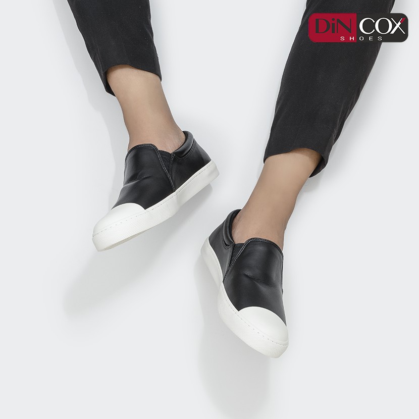 Giày Lười Da Nam  DINCOX Sneaker C21 Black Sang Trọng Lịch Lãm