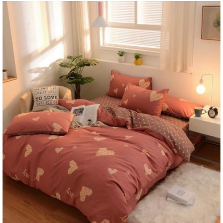 Bộ Ga gối 1m8x2m1 ga 2 vỏ gốiCotton Poly