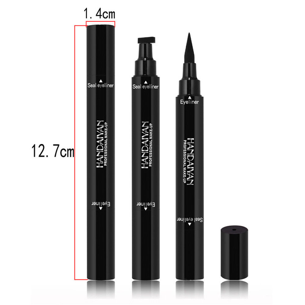 [Hàng mới về] Bút kẻ mắt dạng lỏng 2 trong 1 có đầu đóng dấu đuôi mắt trang điểm mau khô chống thấm nước