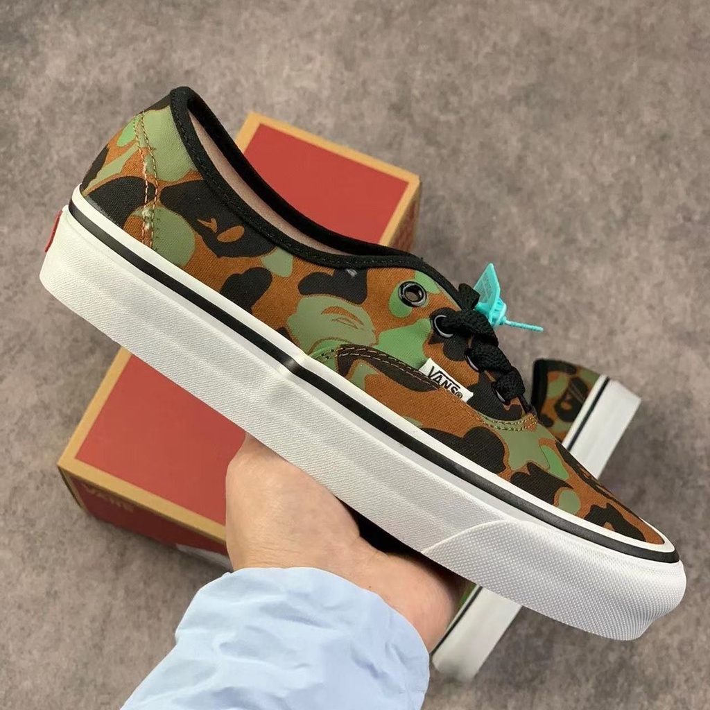 Giày Sneakers Vans BAPE Ape Họa Tiết Rằn Ri Cá Tính Trẻ Trung
