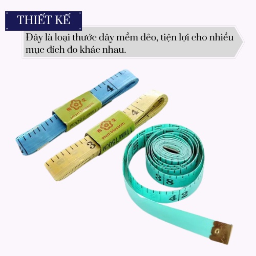 Thước Dây Mềm Đo Quần Áo May Đồ - Đo Eo 3 Vòng Kiểm Tra Sức Khỏe 1.5 Mét
