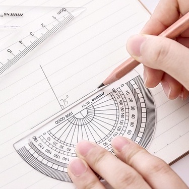 Thước kẻ，Thước Nhựa acrylic Trong Suốt 15cm18cm20cm đồ dùng học tập