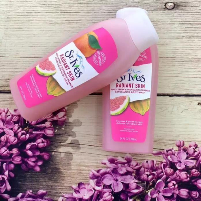 Sữa tắm làm sáng da Hương Cam Chanh St. Ives Even & Bright body wash 400m