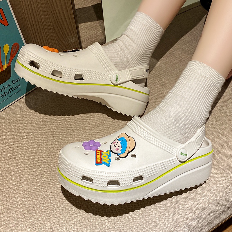 Dép đi biển Đế Dày 5cm Tăng Chiều Cao 5 Màu Dễ Thương Cho Bạn Gái