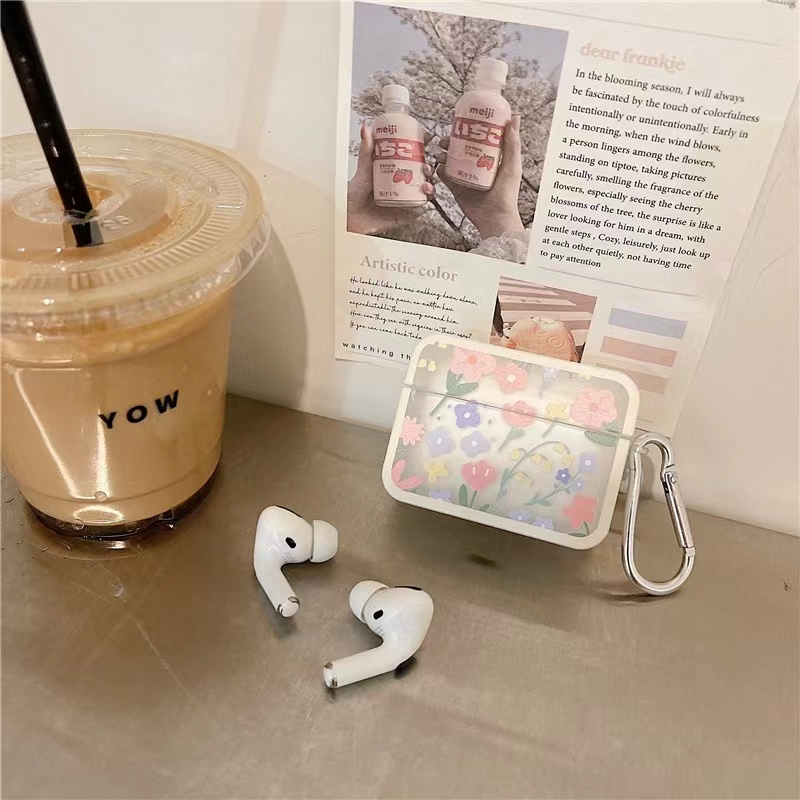 Vỏ Bảo Vệ Hộp Sạc Tai Nghe AirPods Pro AirPods3 Pro2 1 / 2 Airpods2 Generation gen3 Chống Sốc Họa Tiết Hoa Tulip Dễ Thương