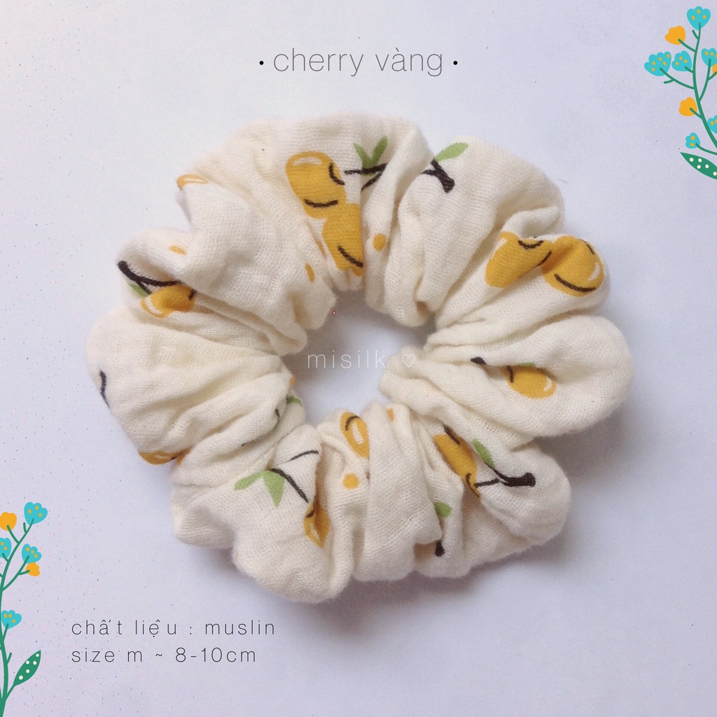 Linen srunchies | dây cột tóc vải xinh | misilk misilk ♡