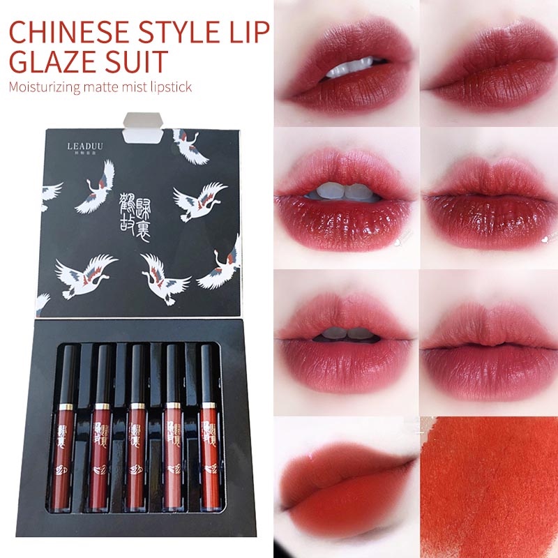 ANNIES CACE Set 4 cây son nội địa trung milk tea bear quả cam siêu lì lâu trôi mịn mướt môi giá rẻ depxinh