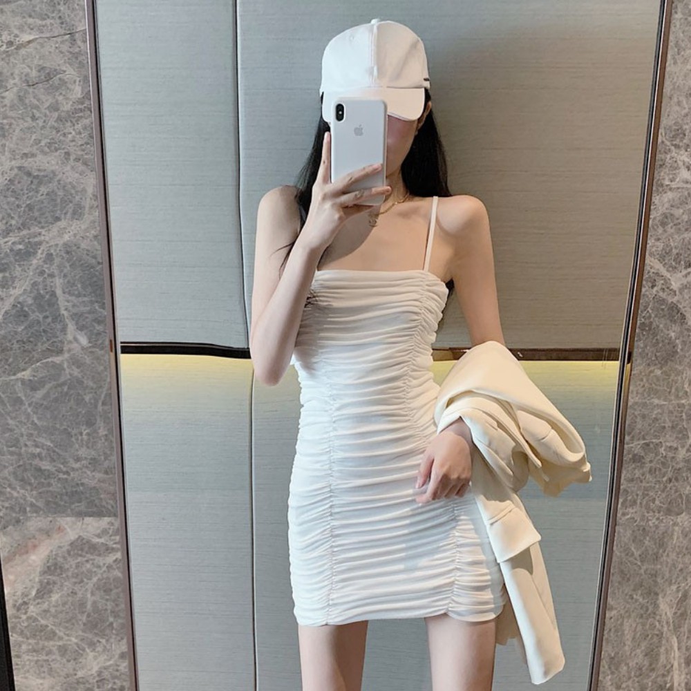 Đầm nữ , đầm không tay hai dây kiếu dáng xếp ly thiết kế quyến rũ cho nữ ATILA SHOP | BigBuy360 - bigbuy360.vn