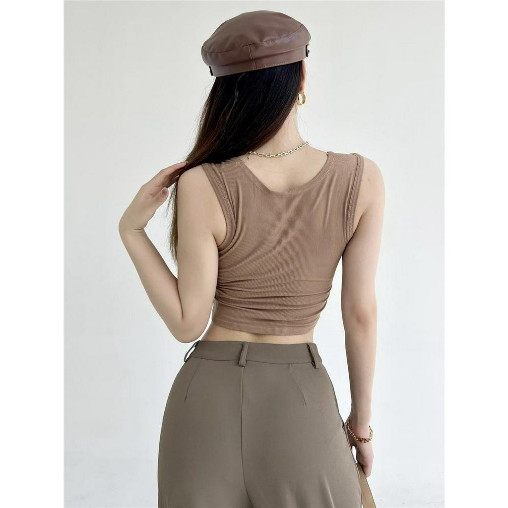 Áo Bra Nữ Cotton Thiết Kế 2 Quai To cổ vuông không gọng mêm mại MÃ 318