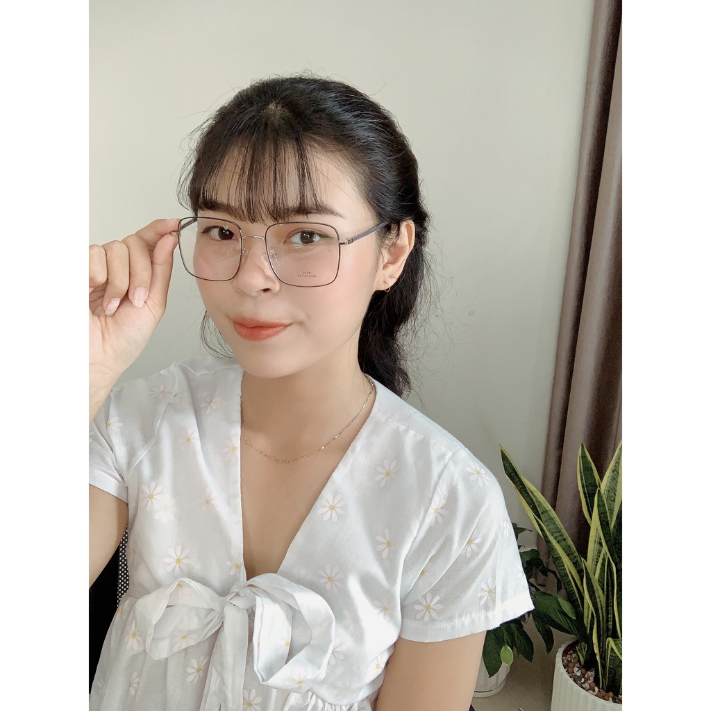 Gọng kính Vuông Hợp Kim Ouress 8510 Cực Nhẹ Dễ Thương