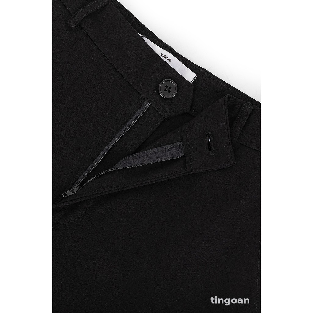 Quần ống rộng xuông cạp cao chống nhăn hack dáng đen trơn  tingoan CHARLIE CULOTTES/BL | BigBuy360 - bigbuy360.vn