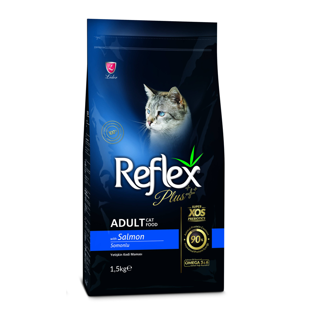 Thức ăn cho mèo trưởng thành Reflex PLUS Adult Cá Hồi 1.5kg