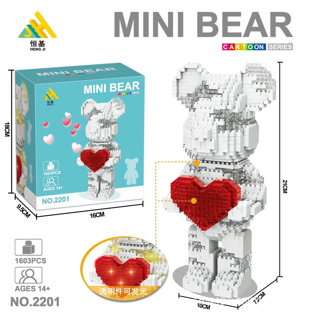 Bộ Đồ Chơi Lắp Ráp Hình Chú Gấu Độc Đáo Cho Bé