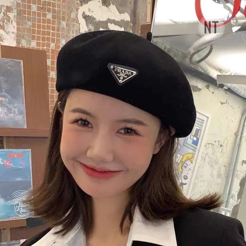 Mũ nồi prada viền da