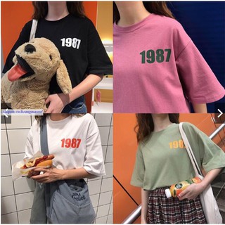 Freeship đơn 99k_ áo thun tay lỡ form rộng 1987 . .
