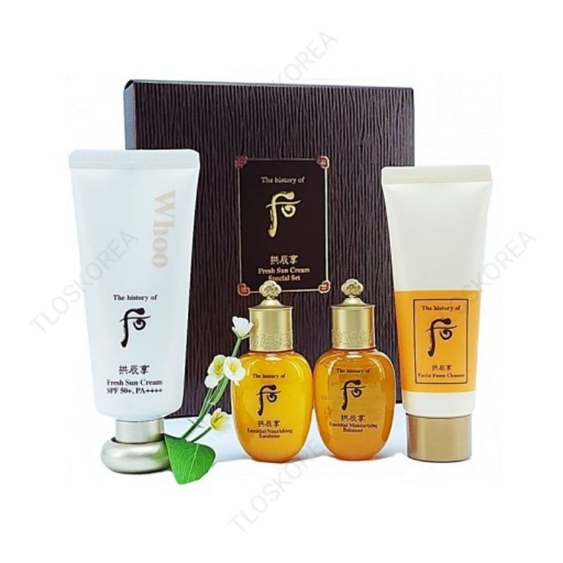 [ Đi Air] Whoo Set Ket Kem Chống Nắng Whoo Gongjinhyang Fresh Sun Cream - Thấm Nhanh/Không Nhờn Rít/Nâng Tông Nhẹ