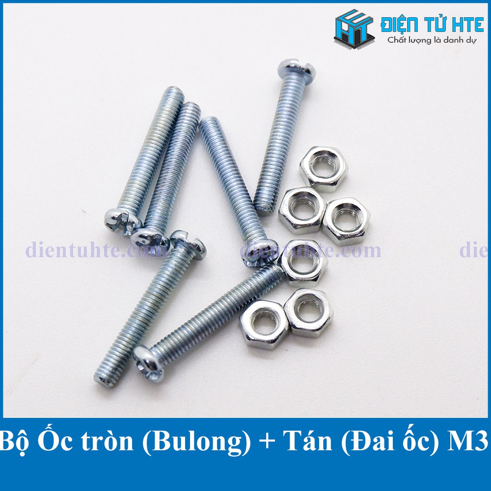 Bộ Ốc tròn  + Tán  M2 M3 M4
