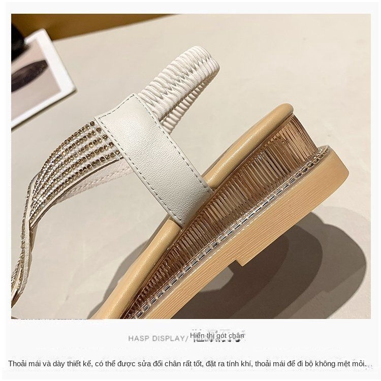 Giày sandal thoáng khí đế dày hở ngón xỏ chân thời trang tùy chọn màu sắc phong cách Hàn Quốc chống trượt