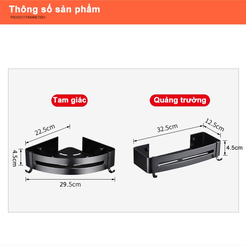 Giá đỡ đựng đồ gắn tường đa năng tiện lợi cho nhà tắm