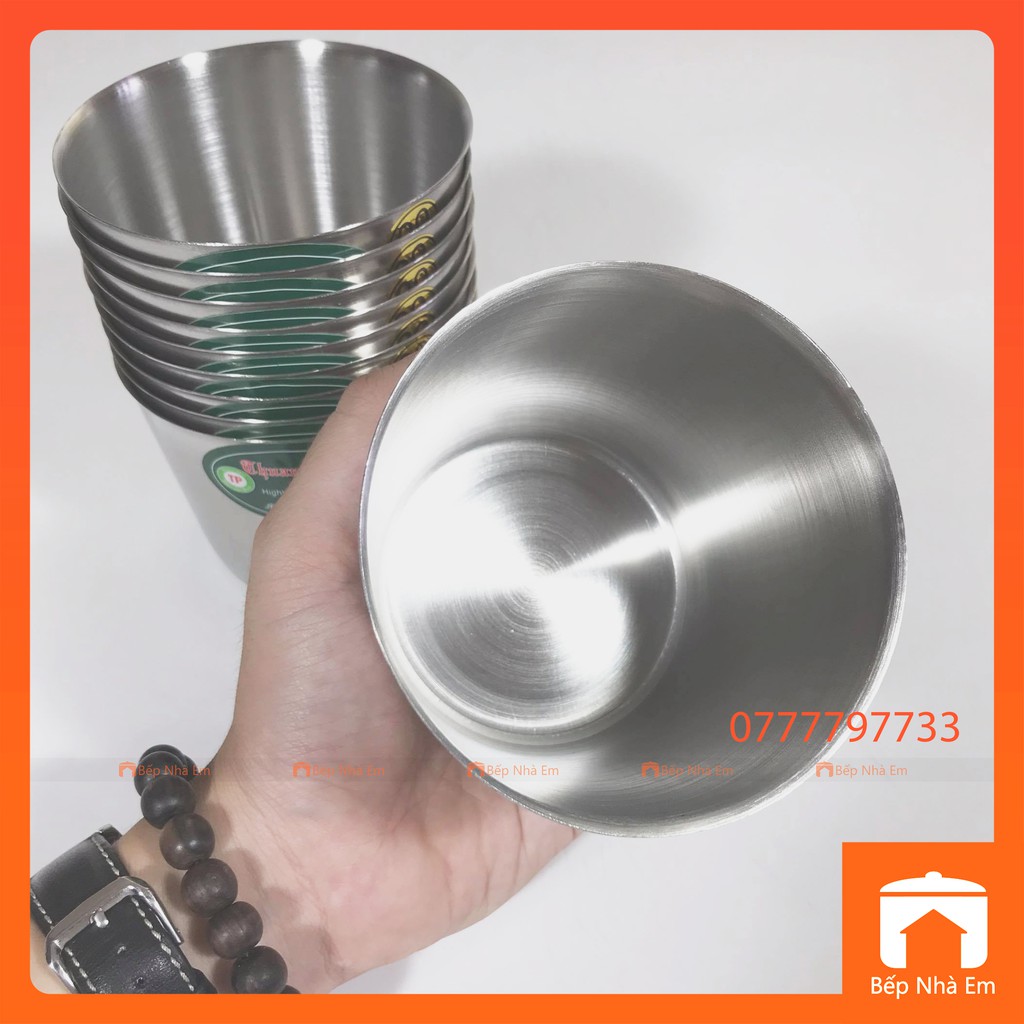 Ly Làm Đá INOX 304 (10 Cái) Size 7 - 8 - 9 - 10 (cm) - Hàng Việt Nam Sản Xuất