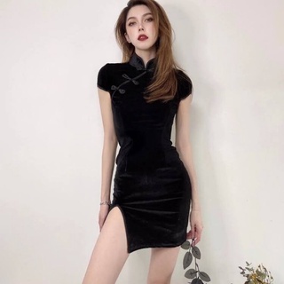 Sườn xám nhung - 3 mẫu