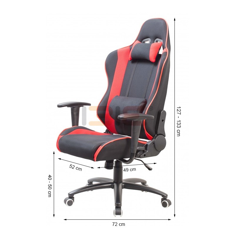 Ghế gaming lưng ngả có gối đầu IBIE ID4532 chân xoay