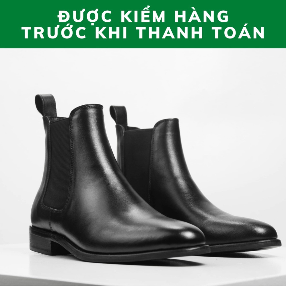 Giày Chelsea boots thời trang nam chất liệu da bò giúp tăng chiều cao 3.5cm 💖Bảo hành 12 tháng💖