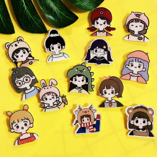 Ghim Cài Áo Hình Hoạt Hình Xinh Xắn Đáng Yêu