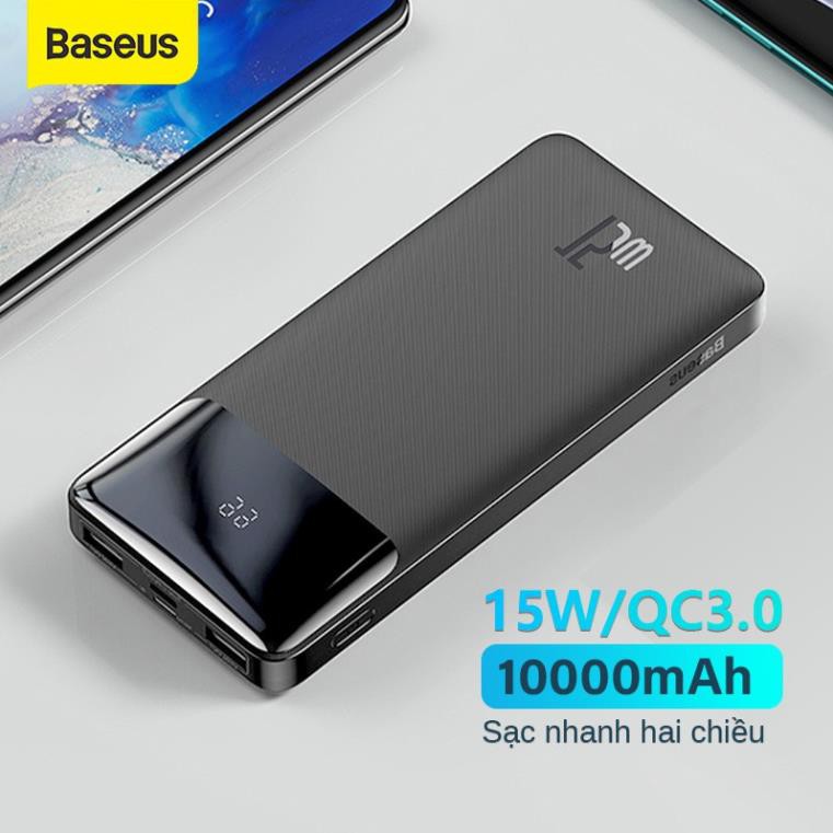 Pin Sạc dự phòng Baseus Bipow 15w 20000mah, 10000mah QC3.0 Pd 15w Cho Ios, Android mẫu mới 2022, bảo hành 12 tháng