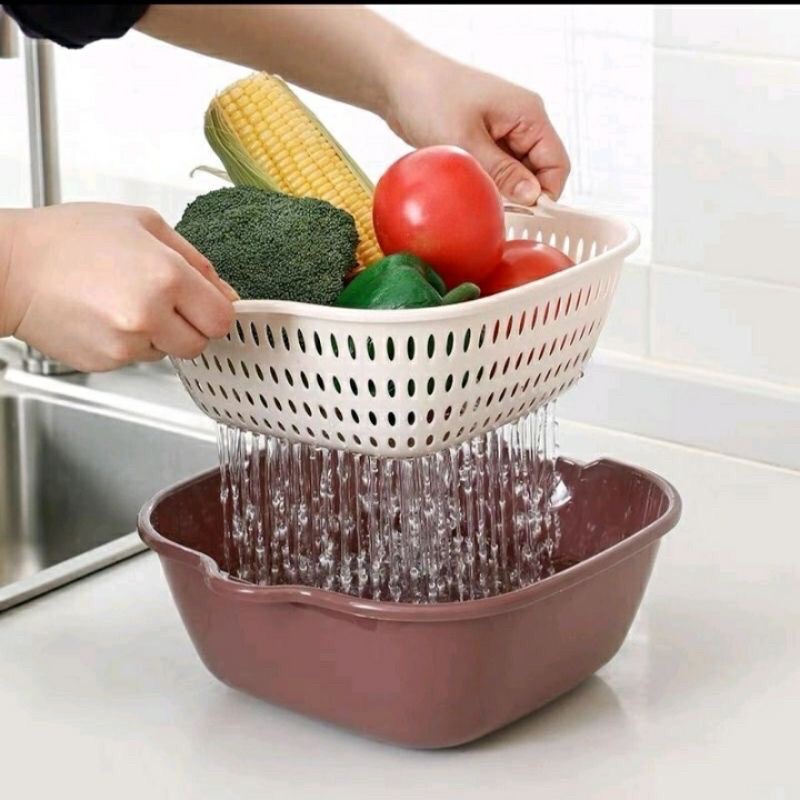 set 3 bộ rổ kèm chậu 6 món tiện dụng