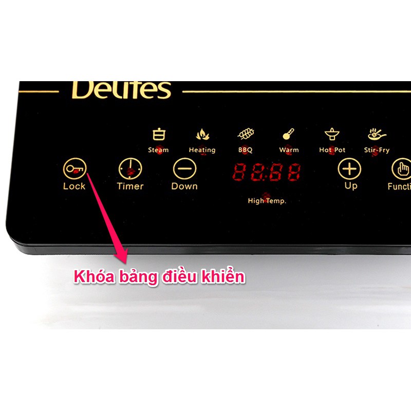 Bếp hồng ngoại cảm ứng Delites (Việt Nam) BHN01 (Mới 100%)