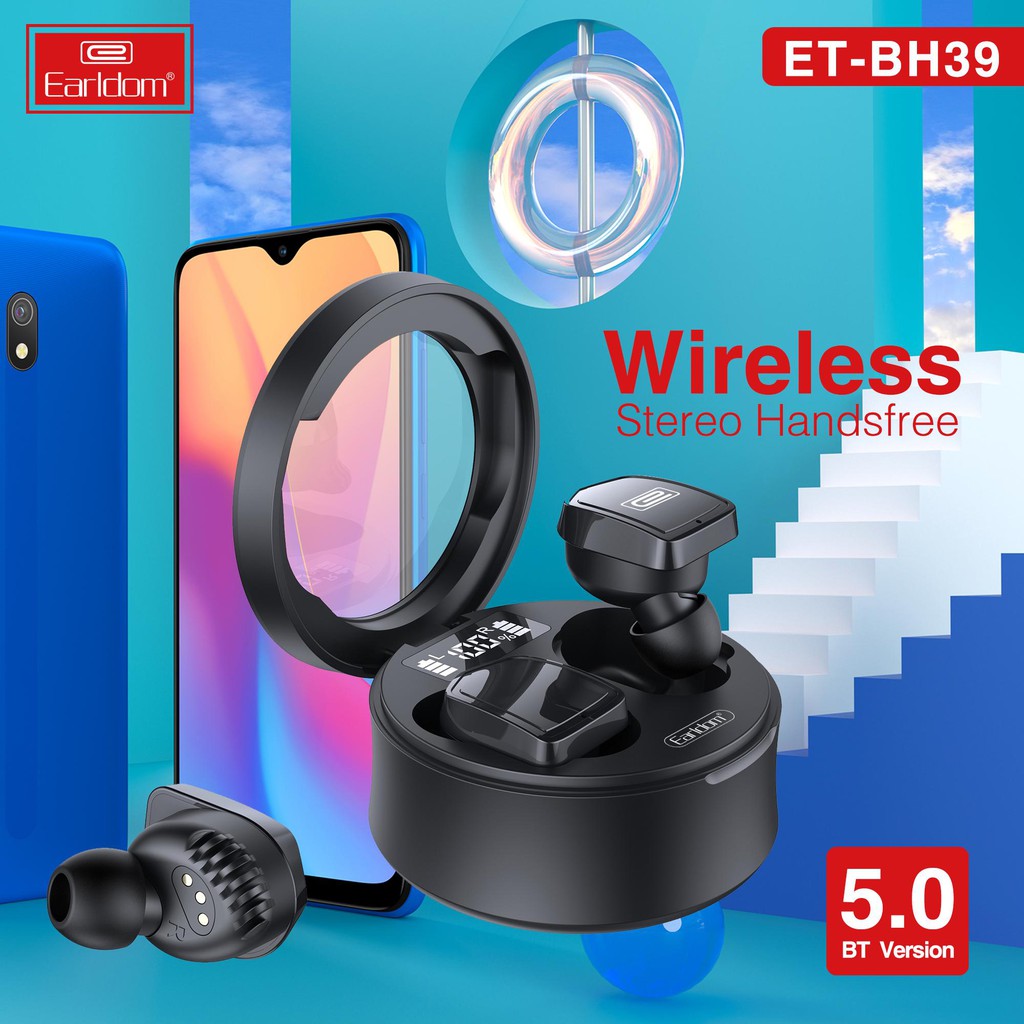  Tai nghe bluetooth iphone không dây gaming Earldom, Tai phone bluetooth không dây - BH3