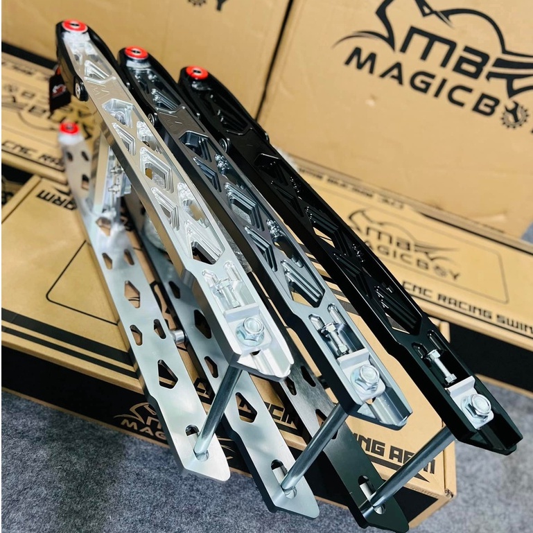 GẮP NHÔM MAGIC BOY ( V2 ) EX150 / WINNER / SONIC CNC NGUYÊN KHỐI ( XÁM - BẠC -ĐEN )