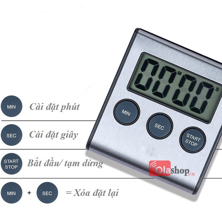 Đồng hồ bấm giờ hẹn giờ nấu ăn điện tử