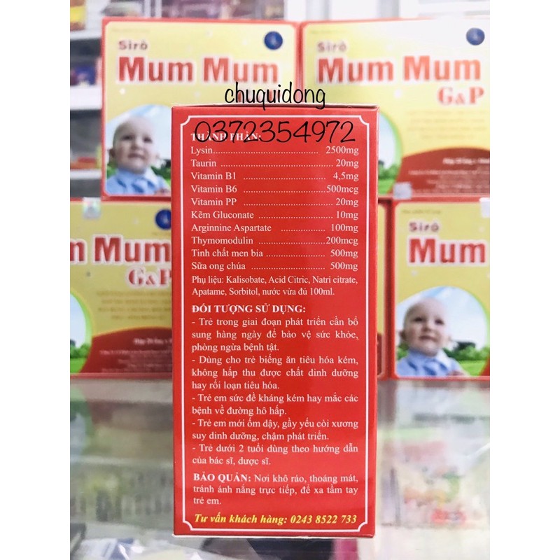 Siro Mum mum gp giúp bé ăn ngon tiêu hoá khoẻ