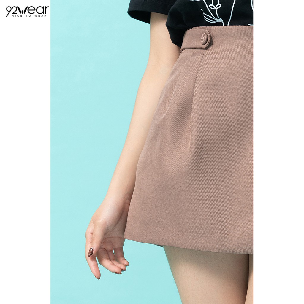 Chân váy A 92WEAR 2 màu, thiết kế cạp liền túi chéo JAW1091 | BigBuy360 - bigbuy360.vn