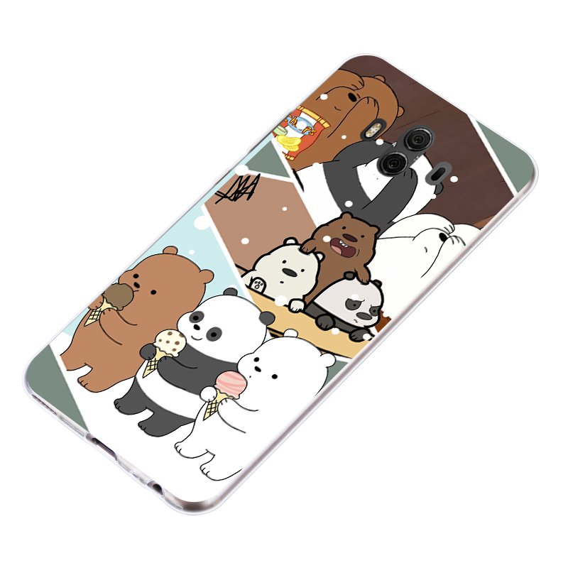 Ốp điện thoại silicone mềm nắp TPU họa tiết Three Bears pattern4 cho HUAWEI MATE 7 8 9 10 20 P8 9 10 20 LITE PLUS PRO