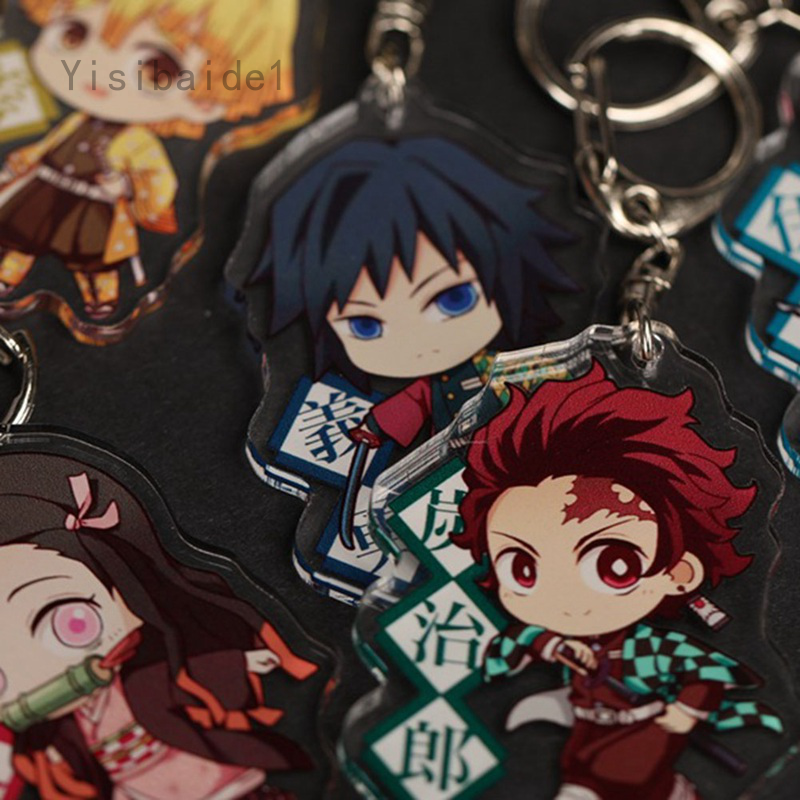 Yisibaide1 Móc khóa họa tiết nhân vật anime xinh xắn