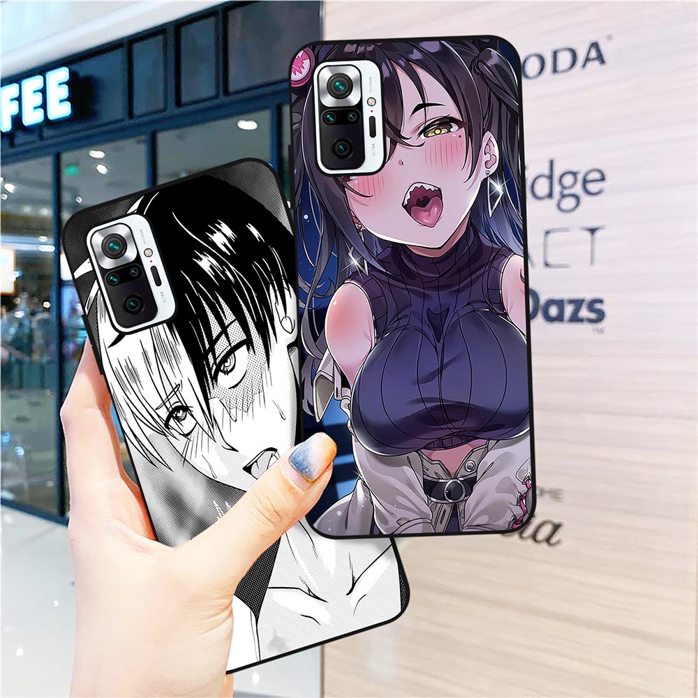 Ốp Điện Thoại Nhựa Dẻo Đen In Hình Cô Gái Anime Thời Trang Cho Redmi 10C 10 9C 8A 7A 7 Mi 12