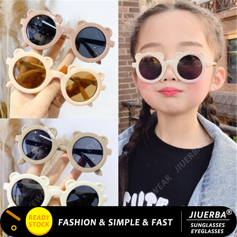Kính Mát Hình Gấu Hoạt Hình Chống Tia UV400 Phong Cách Hàn Quốc Thời Trang Cho Bé