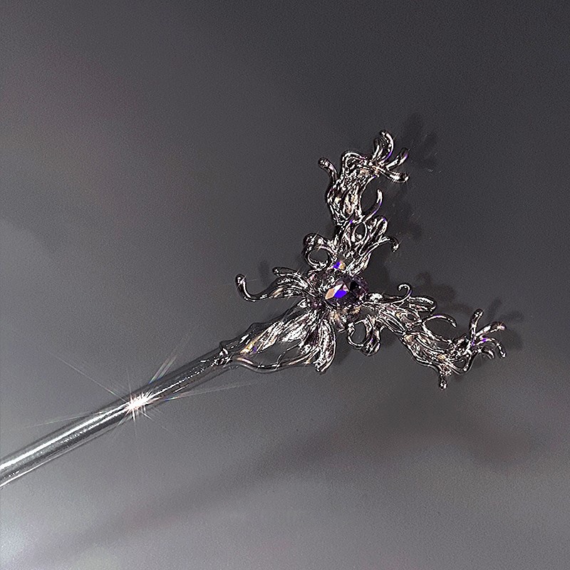 Trâm Cài Tóc Hình Bướm Đính Đá Phong Cách Vintage Cho Nữ