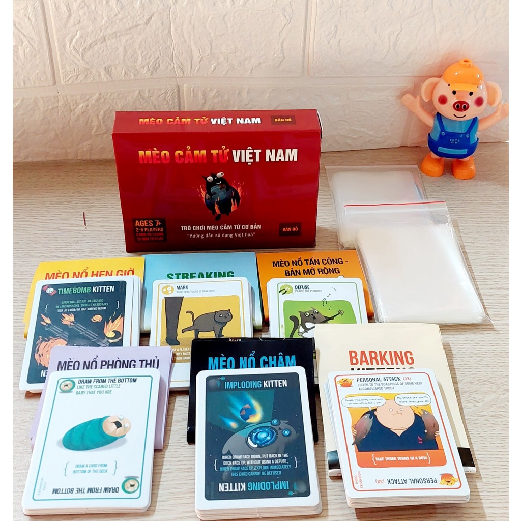 Combo Mèo nổ cảm tử giá rẻ và đầy đủ 06 bản mèo mở rộng mới nhất Tomcity boardgame nhóm vui nhộn nhiều người chơi
