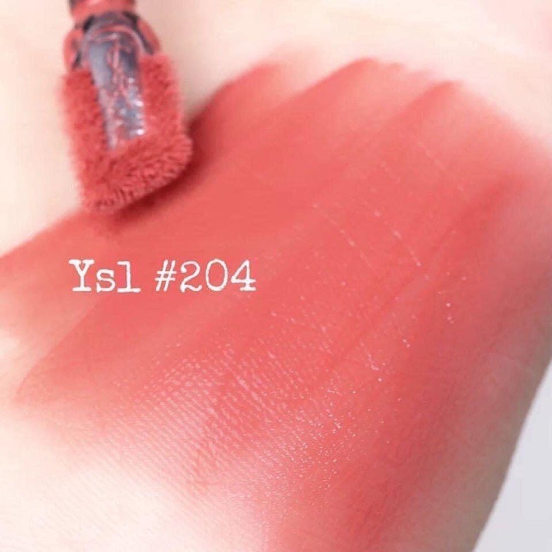 Son Ysl 204 son kem màu hồng cam đào