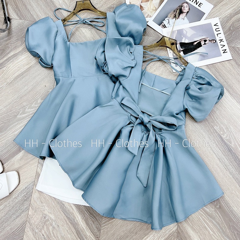 Set Bộ Babydoll Mix Quần Sooc Hàng Quảng Châu Loại 1 SB012