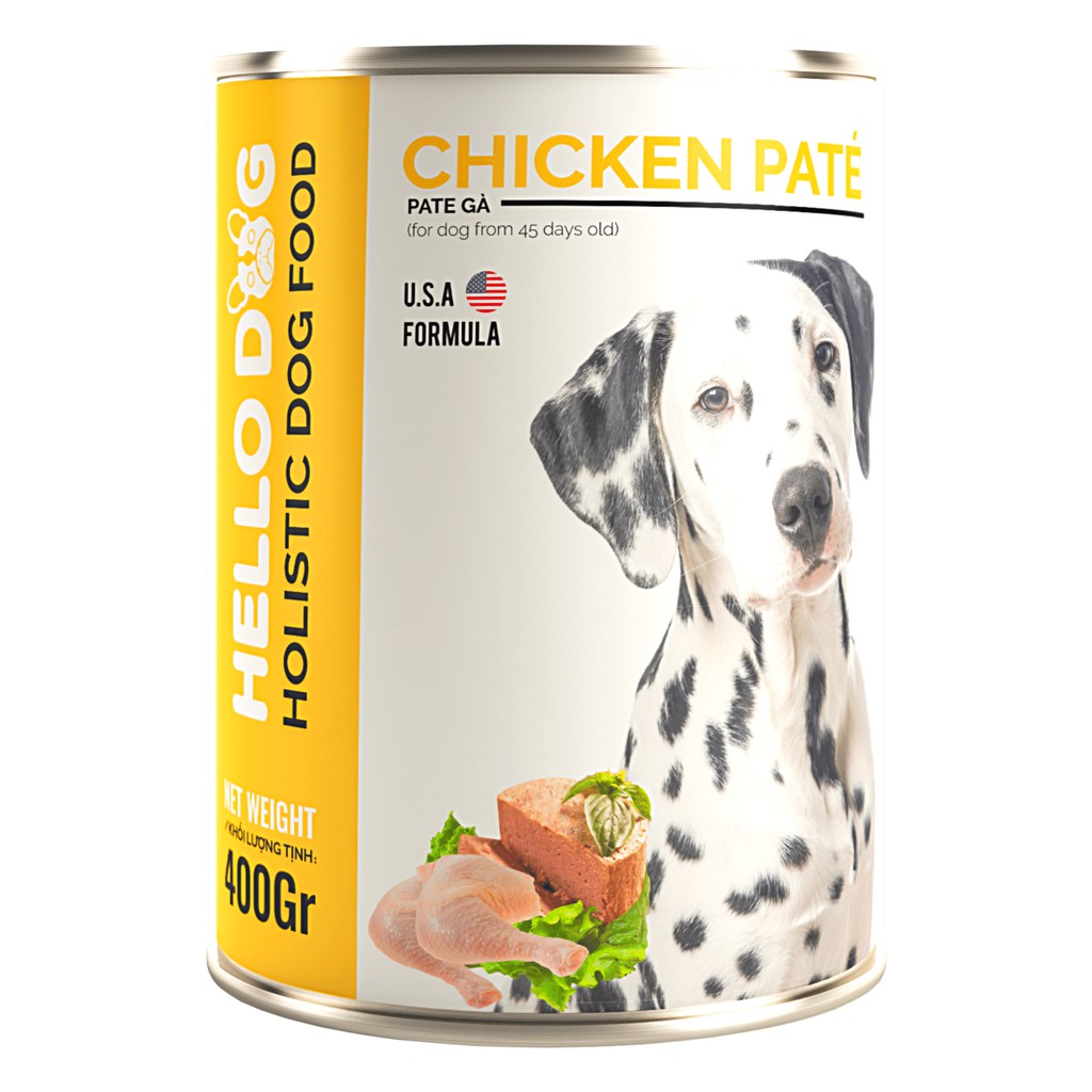 Pate Cho Chó Thức Ăn Cho Chó Vị Gà - Hello Dog Chicken Pate 400G