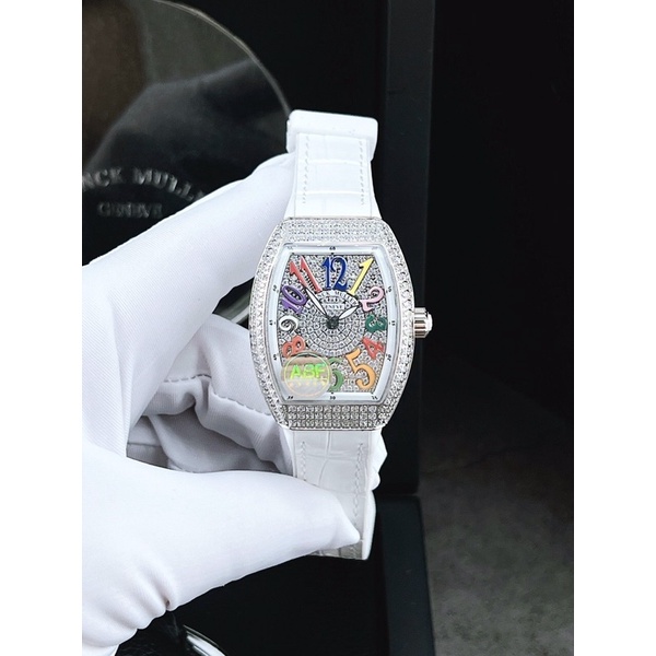 FRANK MULLER V32 ABF Thuỵ Sĩ - Đồng Hồ Nữ Thiết Kế Full Hột Đá Cao Cấp - BH 24 Tháng