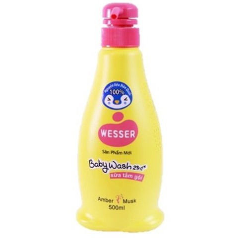 Sữa tắm gội Wesser Bubble hổ phách xạ hương 500ml M066